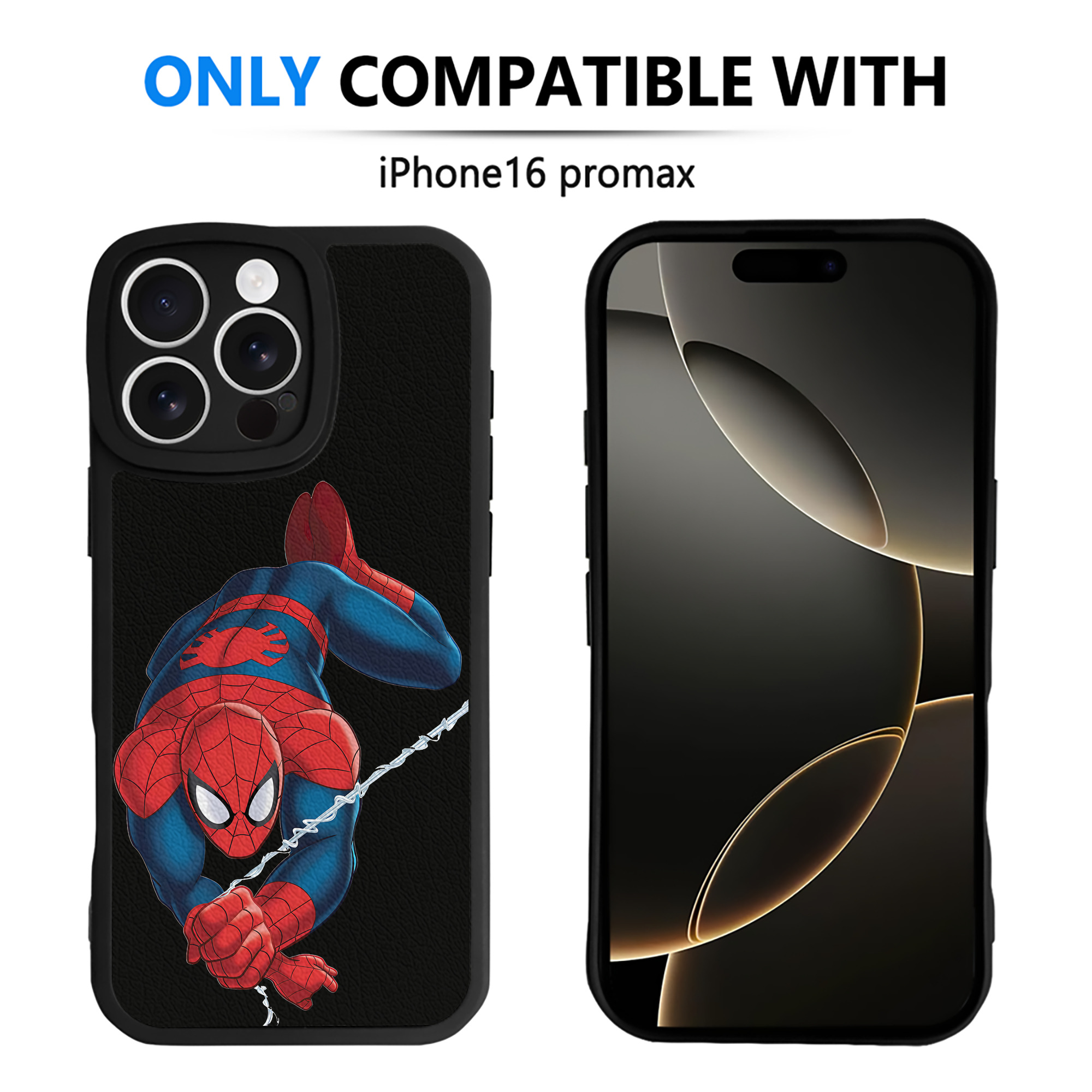 Spider Man スパイダーマン 【iPhone 16シリーズ対応】シリコンスマホケース（レザー調） 材質：シリコン